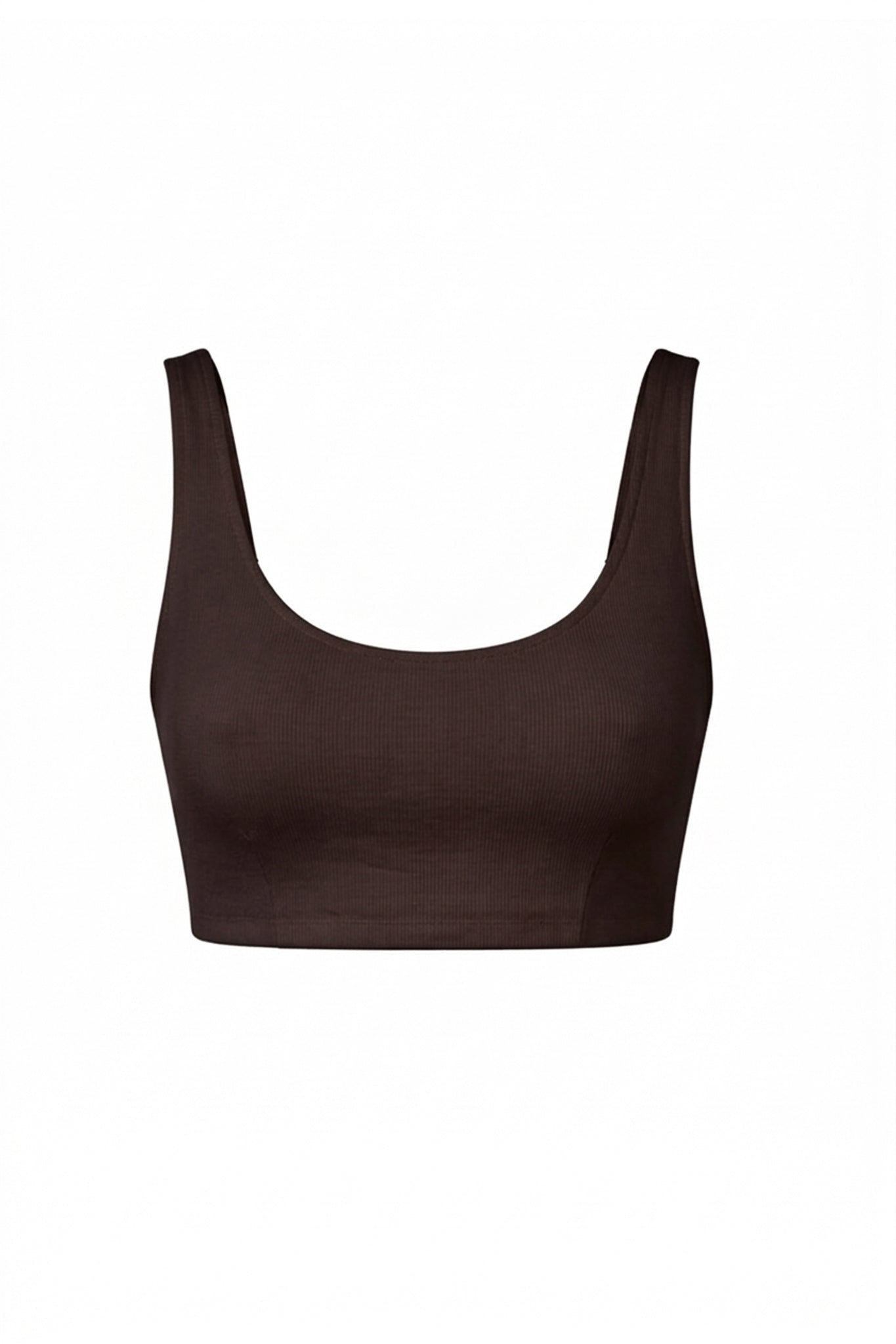 Brown crop top on a white background