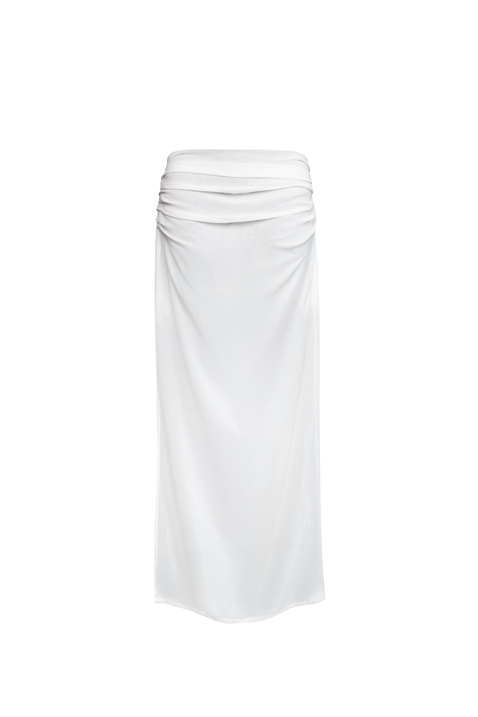White skirt on a white background